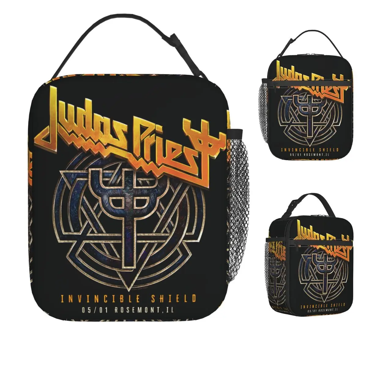 

Judas Priest Invincible Shield Tour 2024 Rosemont Lunch Bag Beach Lunch Box For Girls Thermal Tote Handbags Oxford Cooler Bag