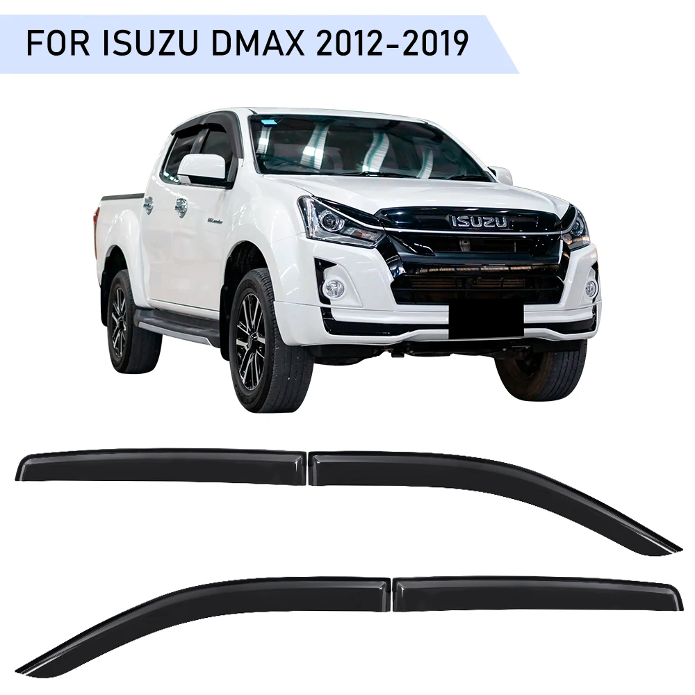 

Window Visor Wind Deflectors Weathershield For ISUZU D-MAX 2012-2019 Matte Black Weather Shield DOUBLE CABIN Car Accessories