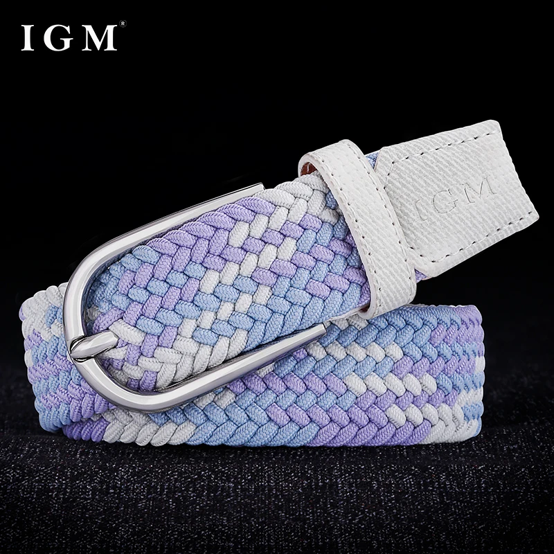 

INS Versatile Jeans Womens Belt Canvas Breathable Elastic Belt Knitted Elastic Comfortable Student Decorative Belt