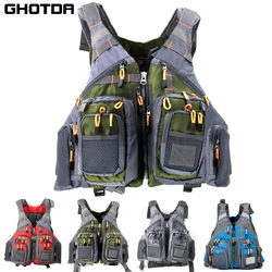 Ghotda Life Jacket for Fishing Professional Sea portable flotation Suit  Summer Big Buoyancy Lure Pocket Vest