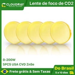 Cloudray 1/5PCS Focus Lens USA CVD ZnSe DIA 12/18/20mm for 0-200W CO2 Laser Engraving Cutting Machine