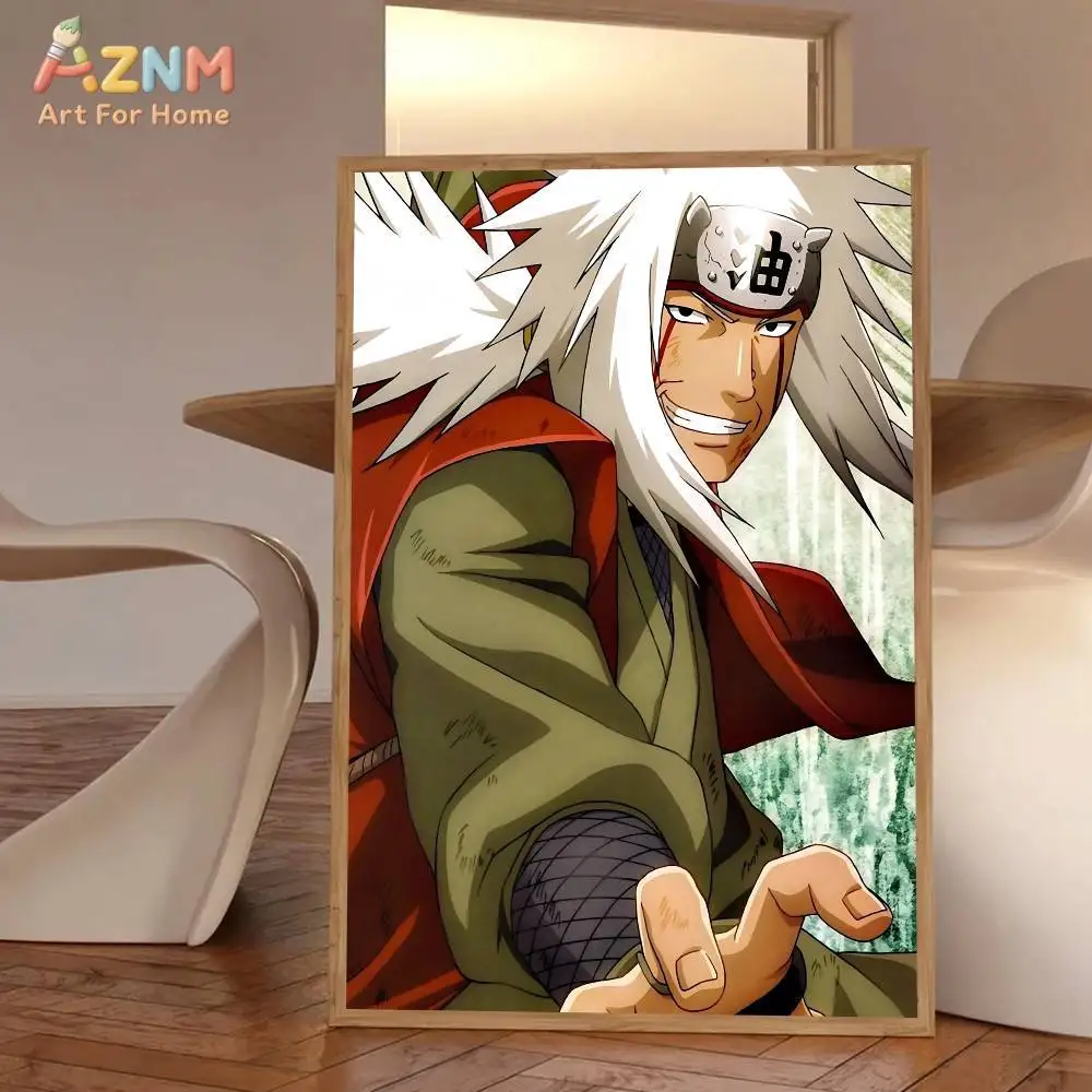 AZNM Naruto Jiraiya Unframed Canvas Print White Hair Frog Sage Anime Wall Art Poster for Boys Bedroom Home Decor view 5