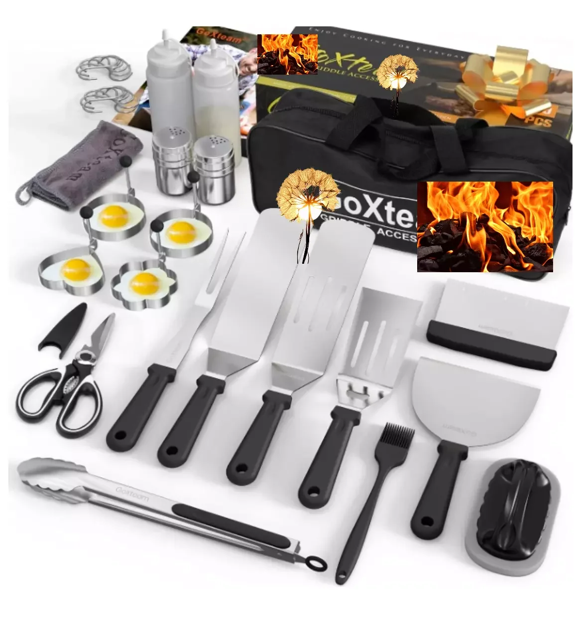 

Griddle Accessories Kit, 30 PCS BBQ Grill Tools Set for Outdoor Camping party