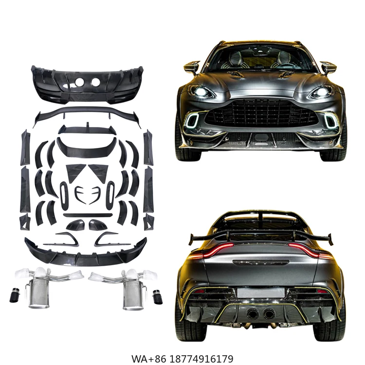 

Aston-Martin DBX Комплект кузова автомобиля из сухого углеродного волокна M-стиля Передняя губа Боковые юбки Диффузор Спойлер Передний бампер Индивидуальный стиль для