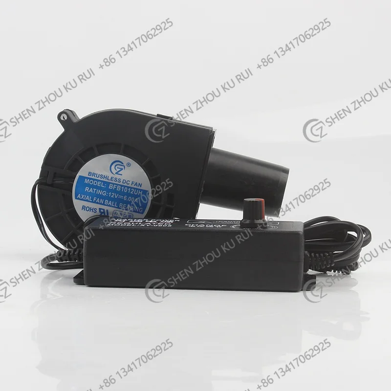 

New type DC12V 6A 9733 BFB1012UH EU speed controller high air volume outdoor barbecue portable Turbine blower plug cooling fan