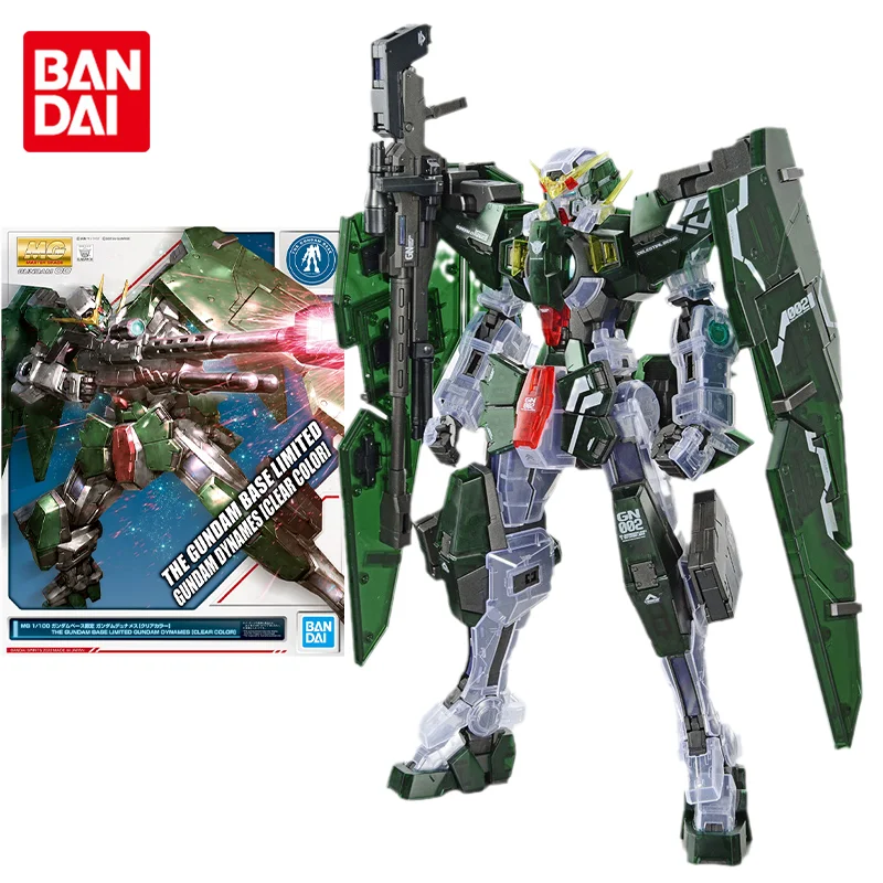 

Bandai Original GUNDAM MG 1/100 BASE LIMITED GUNDAM DYNAMES CLEAR COLOR Anime Action Figure Toys Model Gifts for Children