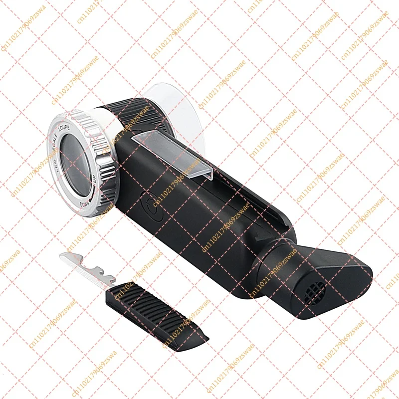 30X Handheld Jewelry Loupe with LED & UV Light, Adjustable Focal Magnifier with Scale for Appraisal