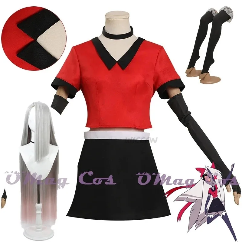 

Anime Charlie Morningstar Vaggie Cosplay Hazbin Cos Hotel Fantasia Costume Disguise Adult Women Uniform dress Halloween Suit