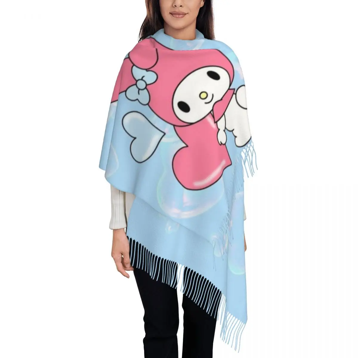 

Custom Melody Love Scarf for Women Fashion Winter Shawl Wraps Tassel Wraps