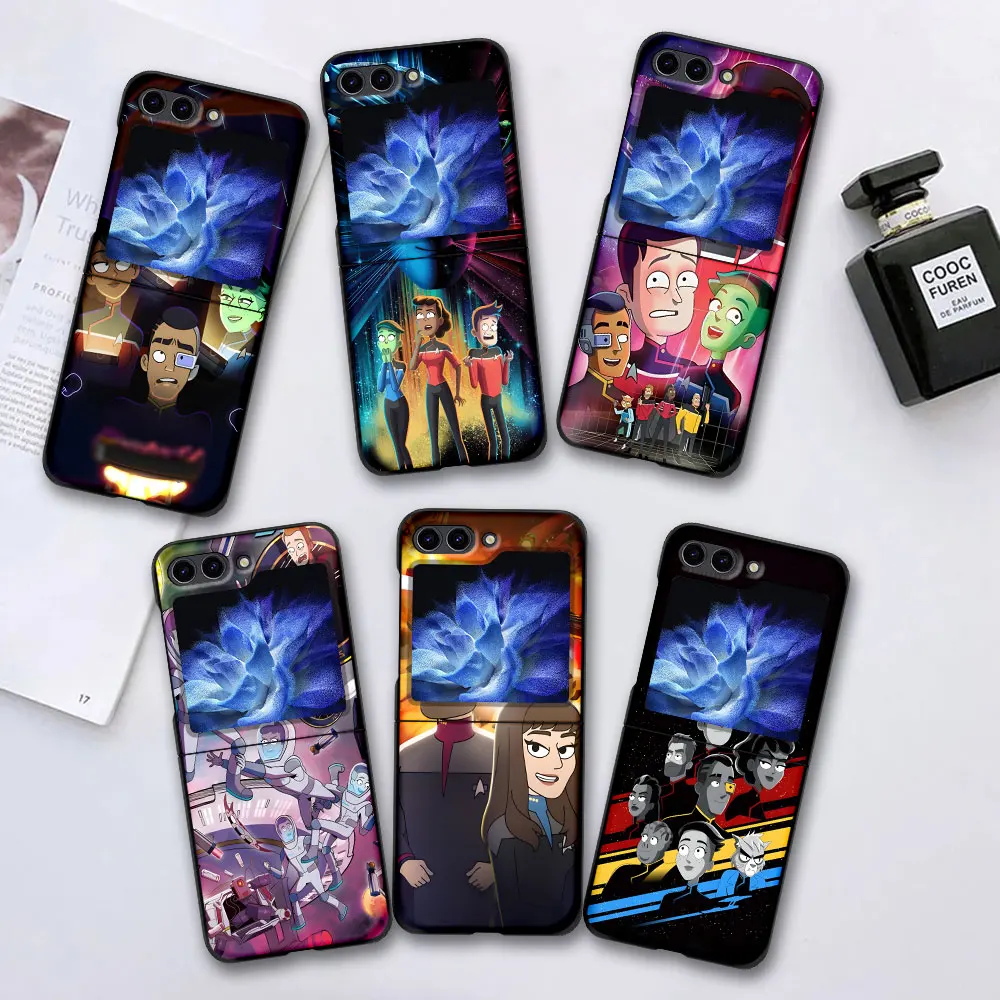 Star Trek Lower Decks Mobile Phone Case for Samsung Galaxy Z Flip5 Black Cases Cover Z Flip 5 Hard PC Folding Coque Zflip5 Funda