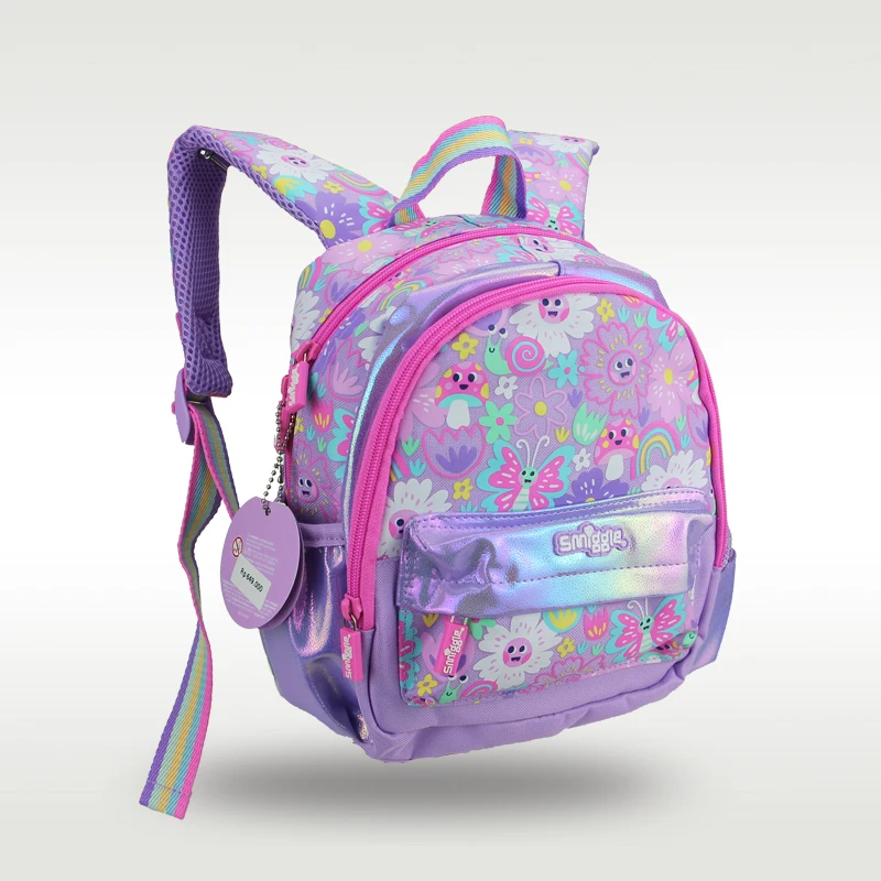 Australia original Smiggle hot-selling children\'s schoolbag girls purple butterfly cute little schoolbag kindergarten backpack