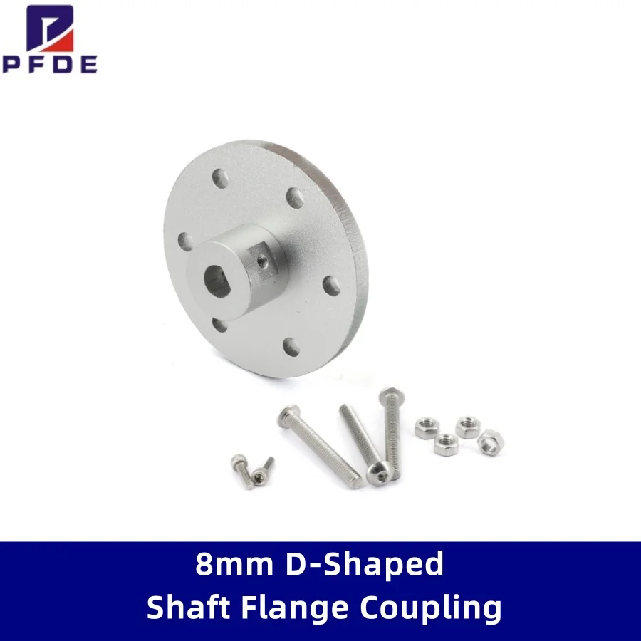 8mm D-Shaped Shaft Flange Coupling, Circular Square Flange, Robot Accessories