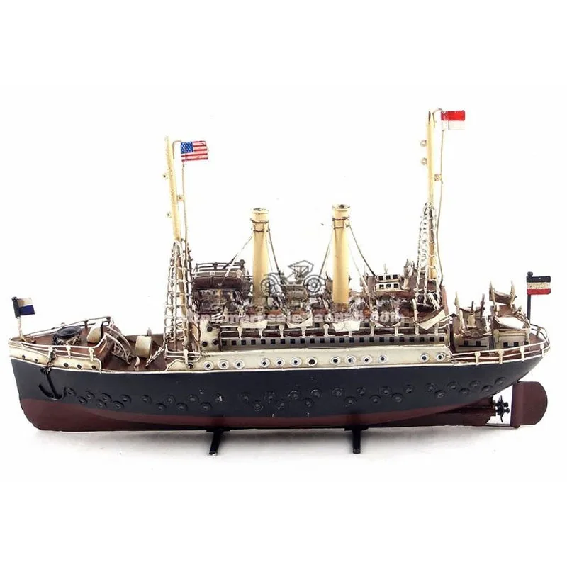 Retro Iron Ship Model Ornaments Marklin Luxury Cruise Model Finished Iron Art Decoration Gift Toy Model