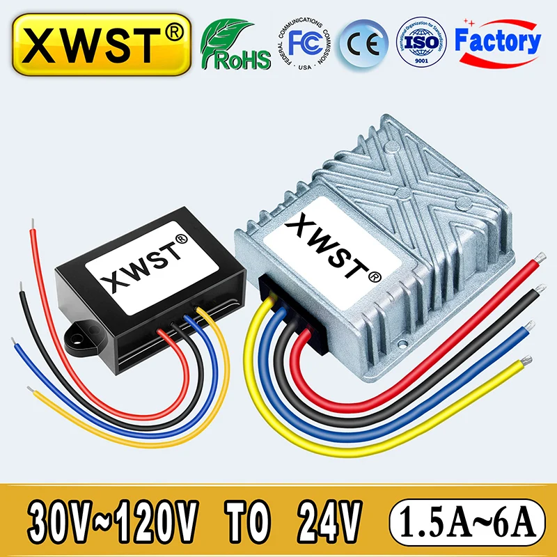 DC DC Isolated Converter 36V48V60V72V100 to 24V 1-6A Voltage Regulator Transformer Module 30-120V to 24V Buck Power Inverter