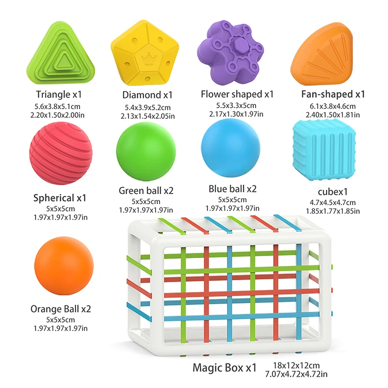 Kids' Activity Cube with Colored Blocks 3