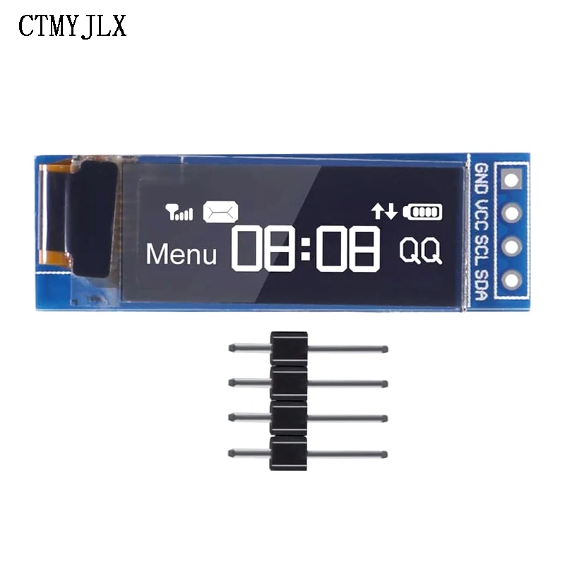 10 قطعة 0.91 بوصة OLED وحدة عرض أبيض/أزرق OLED 128X32 LCD LED عرض SSD1306 12832 0.91 IIC I2C التواصل ل Ardunio