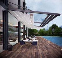 Aluminum Sunshade Led Pergola Metalicas Baratas Double Side Motorized Pergola for Garden Awning Remote Control Gazebos