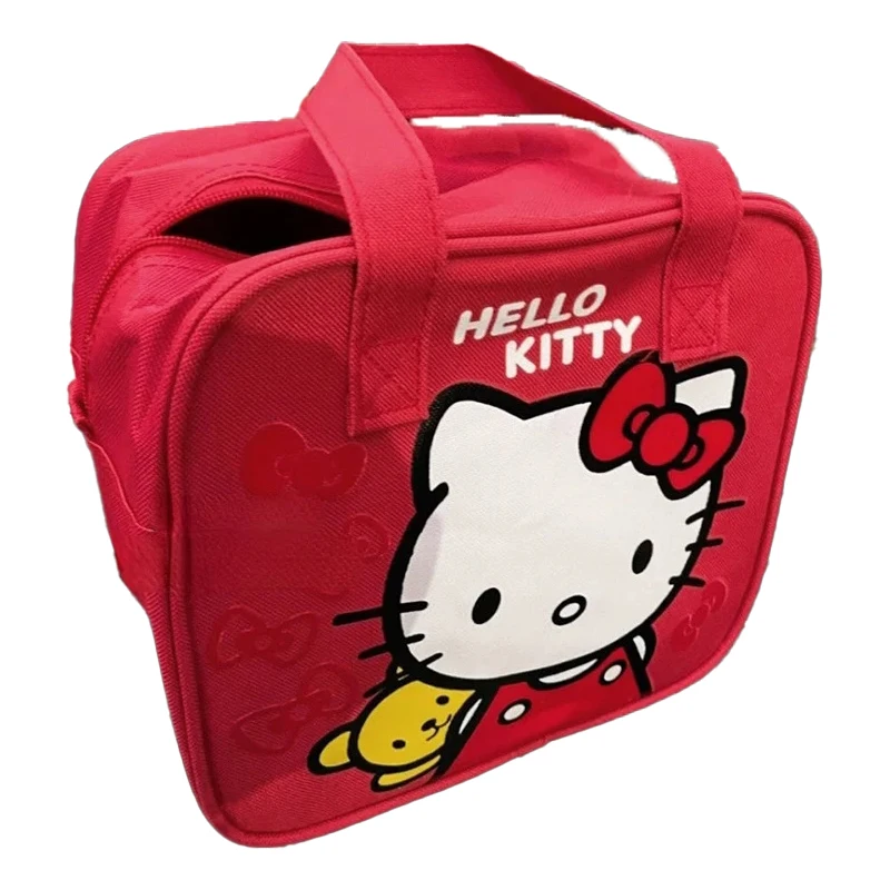 Hello Kitty Cosmetic Bag Kawaii Sanrio Anime Cartoon Girlish Print studente Portable Fashion Canvas Portable Lunch Box Bag Gift