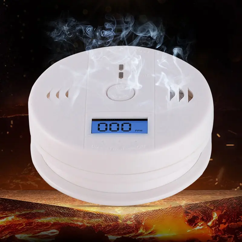 Carbon Monoxide Alarm Co Detector LCD Display Alarm Home Wireless Toxic Gas Leak Detector Fire Sound Alarm