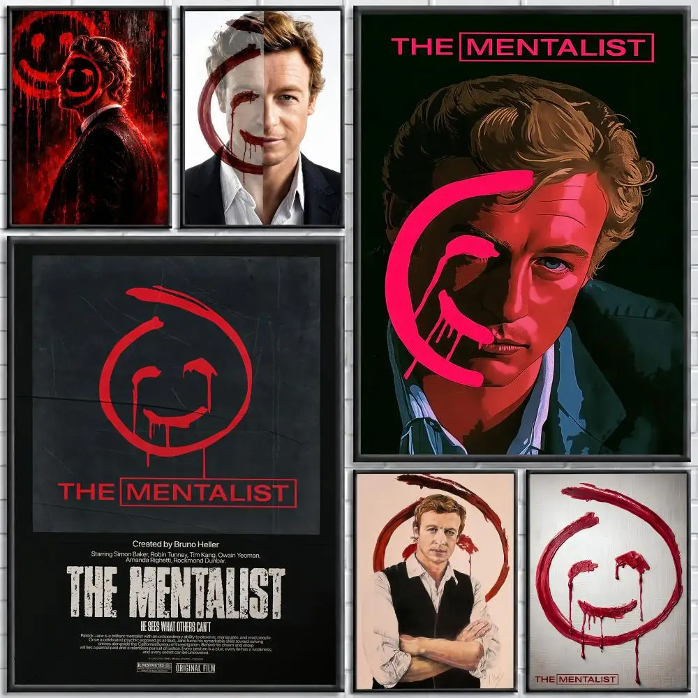 TV Series The Mentalist Painting Calligraphy Stylish Canvas Poster Wall Art for Living Room Bedroom Cafe Office Decor Gift
