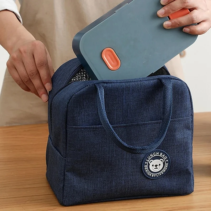 1pc Cold Insulated Bento Bag, Portable for Office Workers, School Bag, Lunch Bag, Insulated and Waterproof Lunch Box Bag