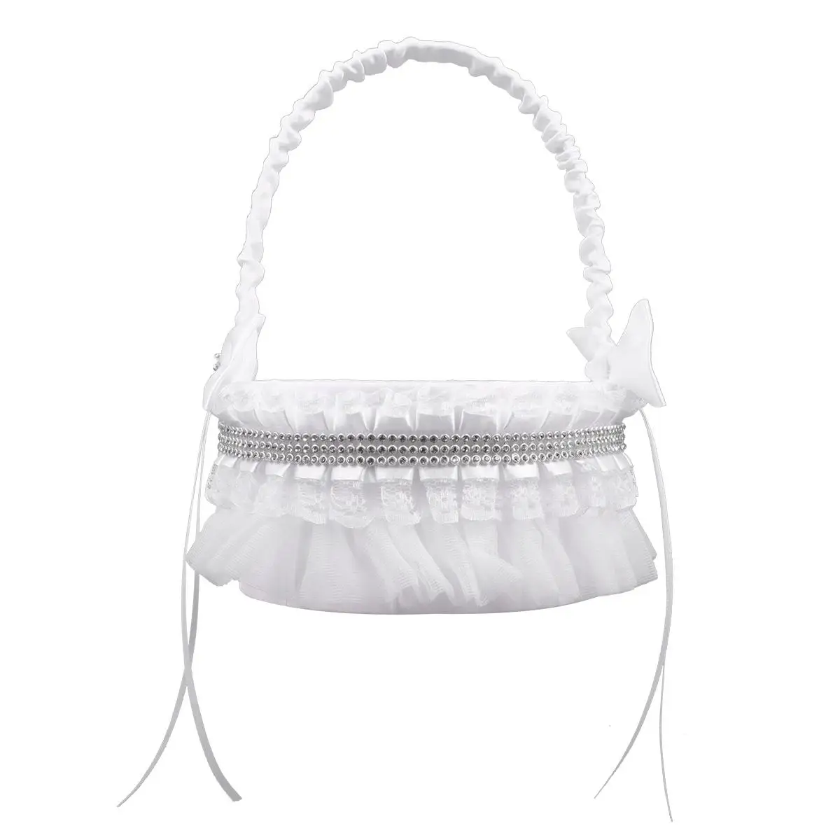 

Wedding Rhinestone Basket Flower Girl Baskets Baskert for Flowers Western Style