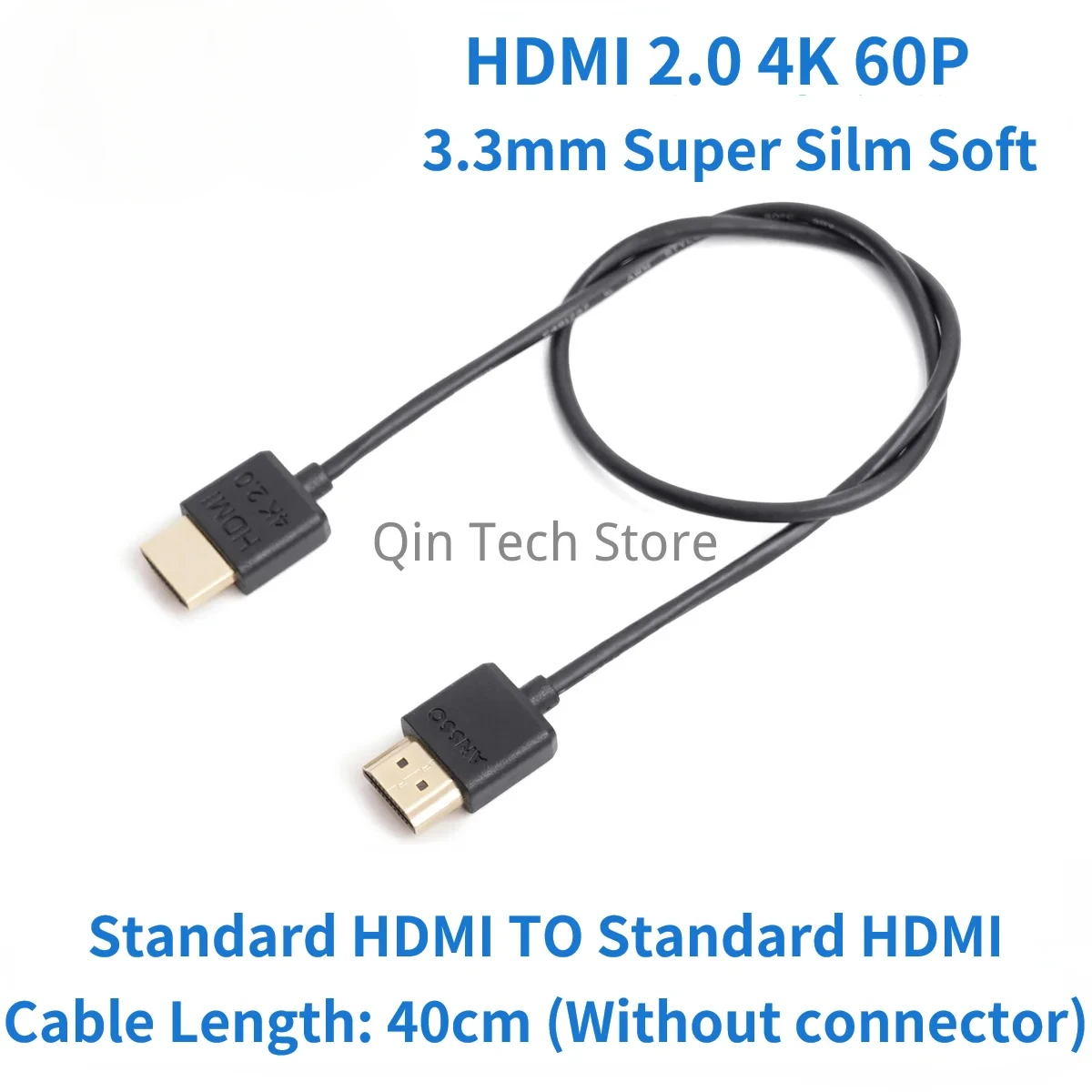 3.3Mm Siêu Silm Mềm Cáp HDMI Cho GH5 BMPCC 4K PS4 C700 C200 Atomos NinjaV