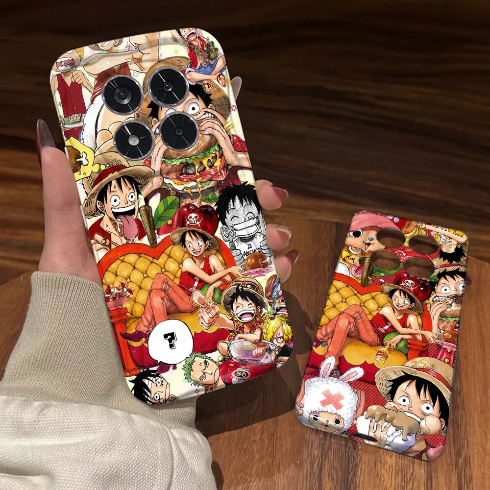 

Design by One Piece D. Luffy Cover For Redmi Note 15 14 13 12 12S 12T 11 11T 11S 10 10S SE Pro Plus 4G 5G Feilin Wave Oil Shell