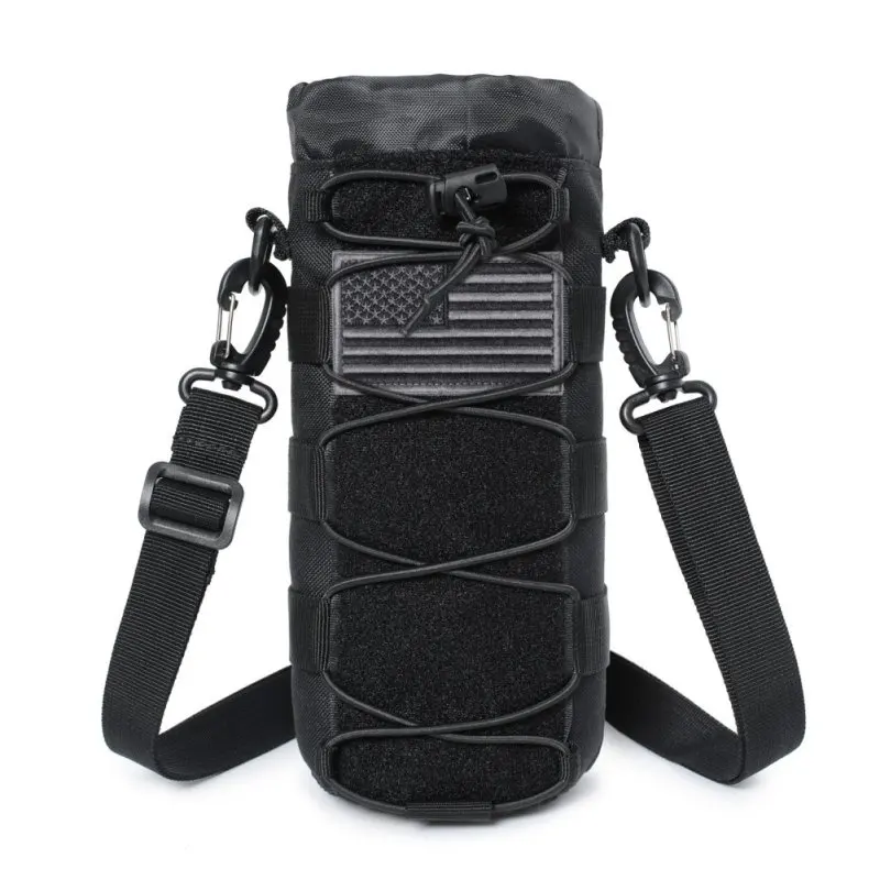 Drawstring Water Bottle Pouch High Capacity Insulated Cooler Bag Outdoor Traveling Camping Hiking Water Bottle Bags