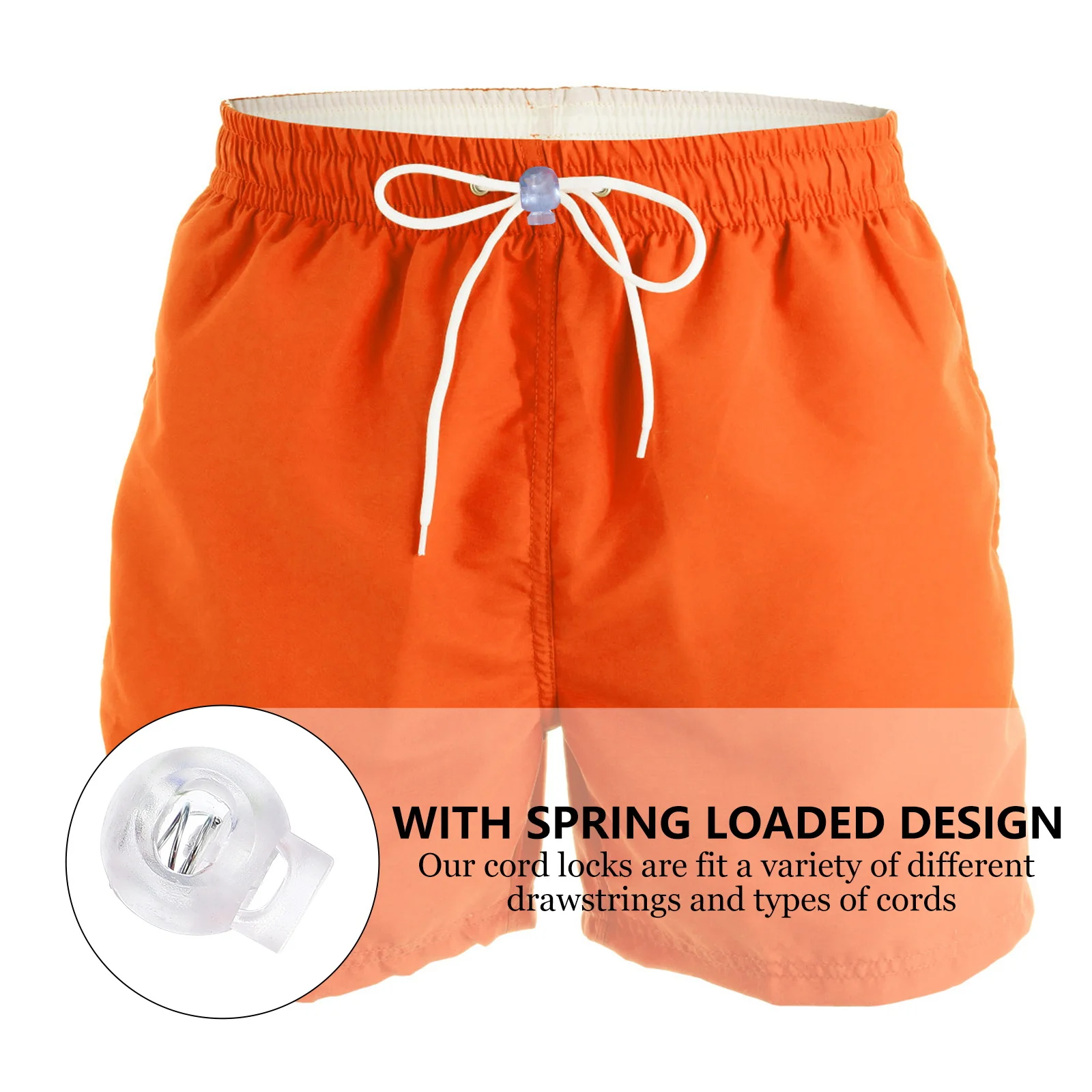 

100pcs Spring Cord Lock Mixed Color Adjustable Tightening Buckle For Drawstrings Clothing Sportswear Tents Shoelaces Backpacks