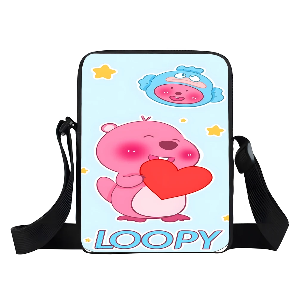 

Boy Girls Cute L-loopys Printed Shoulder Messenger Bag Child Casual Handbag Men Women Phone Bag Shopping Bag