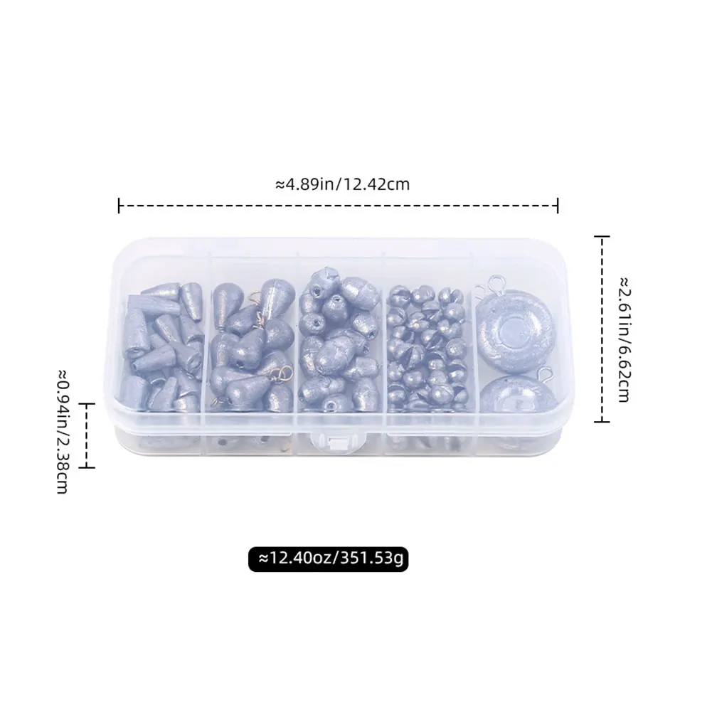 81 قطعة الغطاسون الصيد القابلة للإزالة الأوزان عدة جولة سبليت النار ثقالة البيض الصيد معالجة مجموعة باس الصيد معالجة اكسسوارات