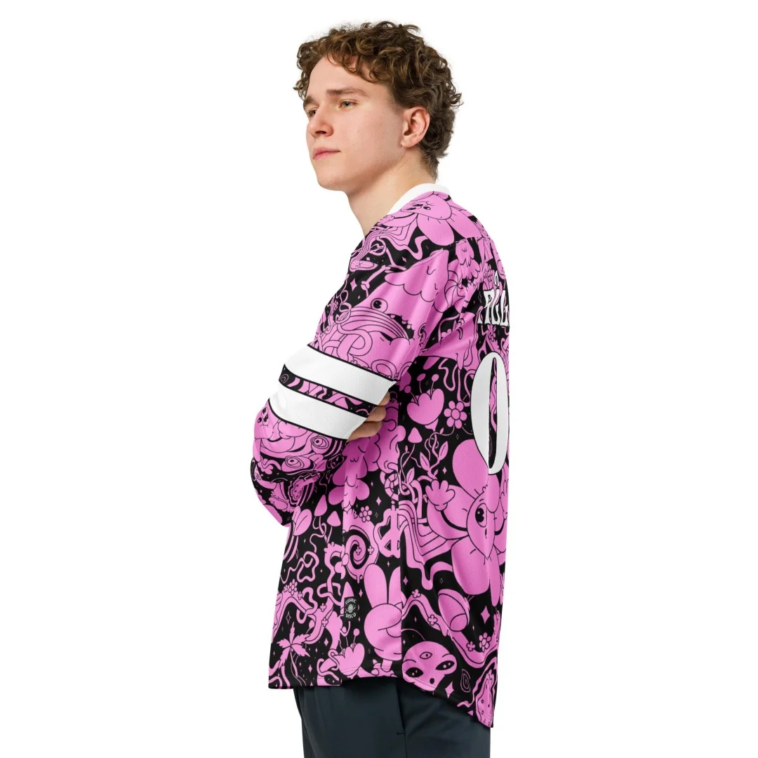 ALLEYCVT Inspired Rave Jersey Psychedelic Festival Outfit Bequemes Outfit für Bass-Musikliebhaber Sommer Herren T-Shirt Tee Y2k Frau – Detail 4