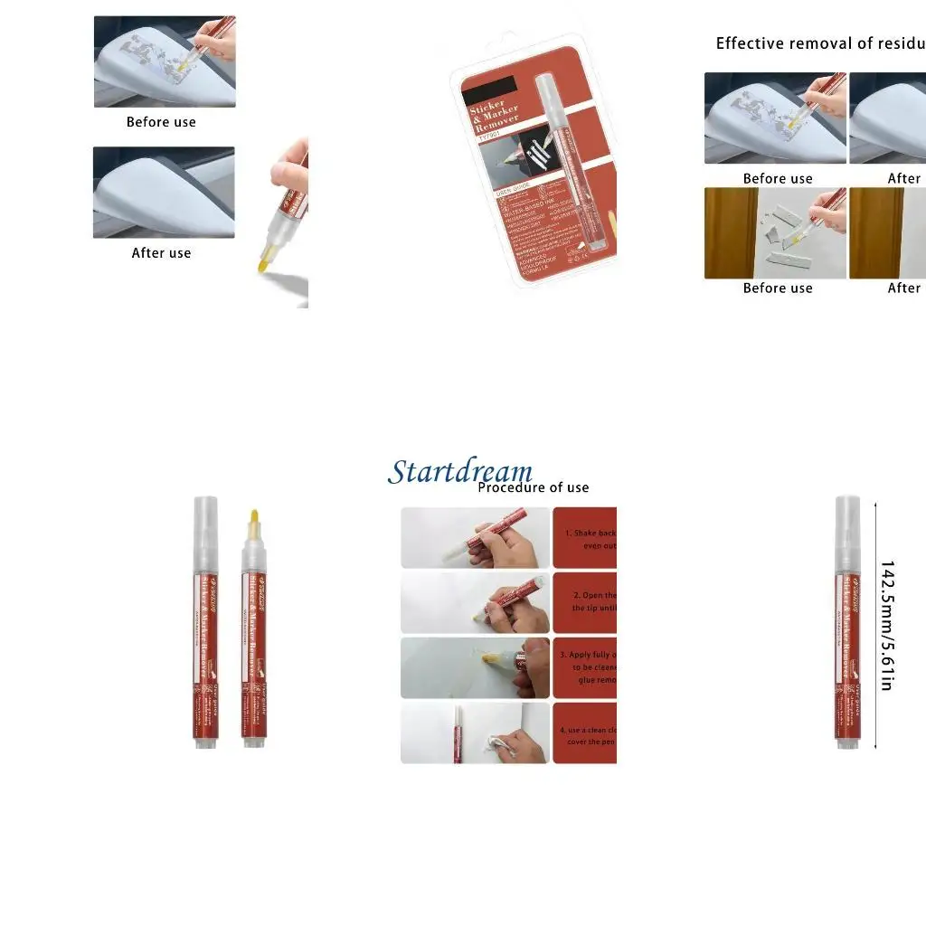 Adhesive Remover Pen Sticker Remover for Removing Adhesives Double Side Tape Strong Adhesive Removal Without Residues K92C