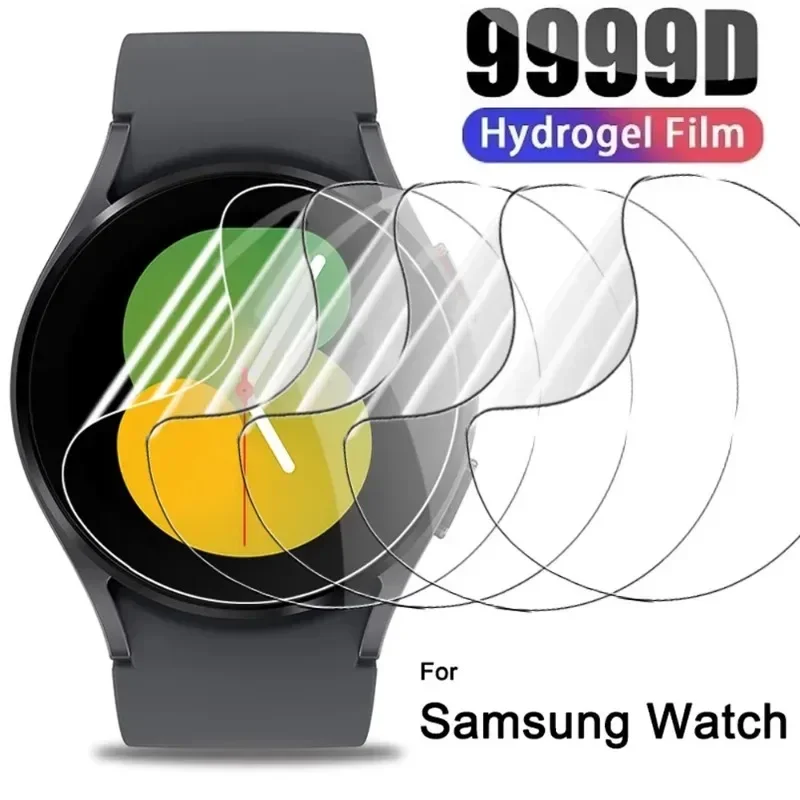 1/5Pcs Full Screen Protector for Samsung Galaxy Watch 5 Pro 40/44mm Hydrogel Film Protective Cover for Watch Classic 45mm