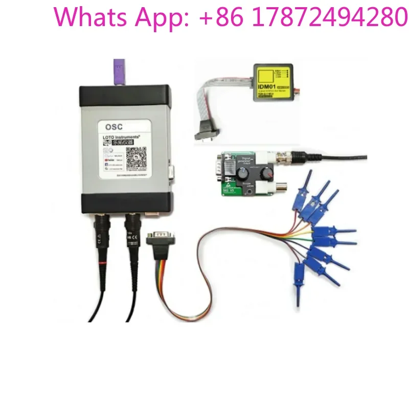 OSCH02 Series Oscilloscope, USB, PC, 1GS/s, BW 100MHz, 2-Channel, 5 in 1, 8 ~ 13 Bit Vertical Resolution, Protocols Decodin