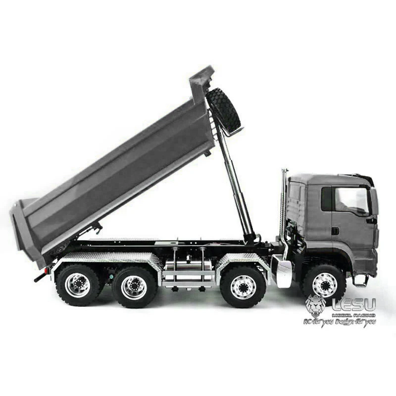 Metal 1/14 LESU 8X8 RC Hydraulic Dumper Truck Tipper for Remote Control Tamiyaya Man Outdoor Model Toys for Adults Thzh0199-SMT3