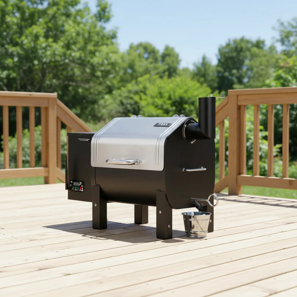 

Stainless Steel Outdoor Wood Pellet Grill Smoker with Automatic Pellet Feed for Backyard BBQ