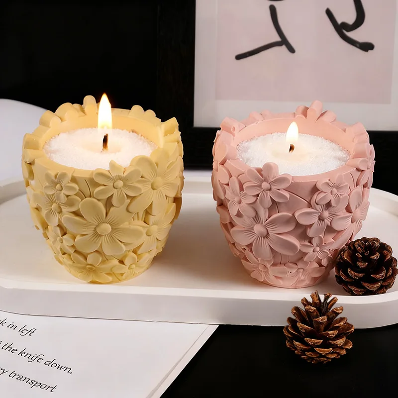 

Силиконовая форма для лепки с тиснением в виде цветка, объемная, для гипса, свечей, декоративная, для домашнего декора, творчества и рукоделия