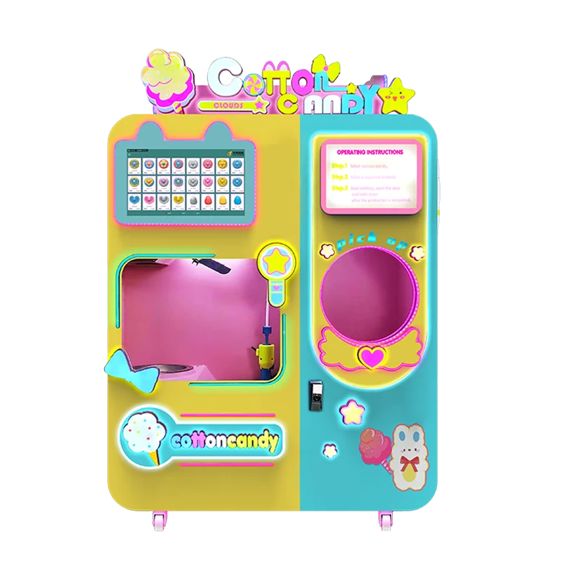 Cotton Candy Vending Machine Candy Floss Maker with Toy Dispenser Feature, Great for Kids & Entertainment Centers