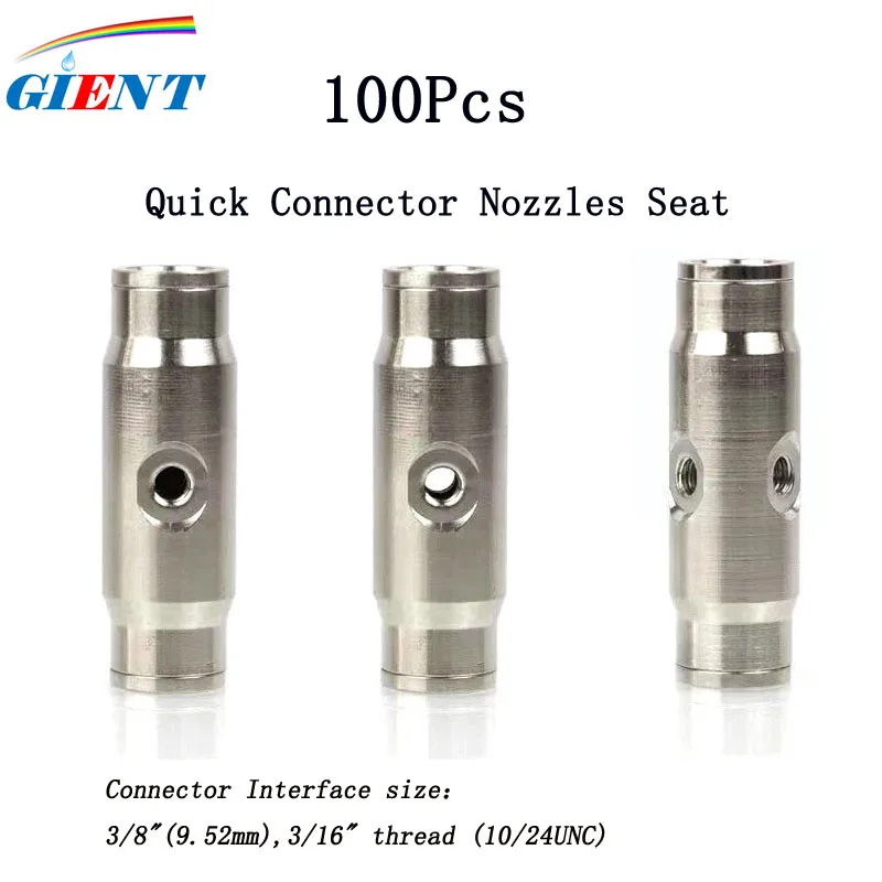 

100Pcs High Pressure 3/16"Interface 3/8" Slip Lock Quick Connector Straight Joint Nozzles Seat Misting System Fittings