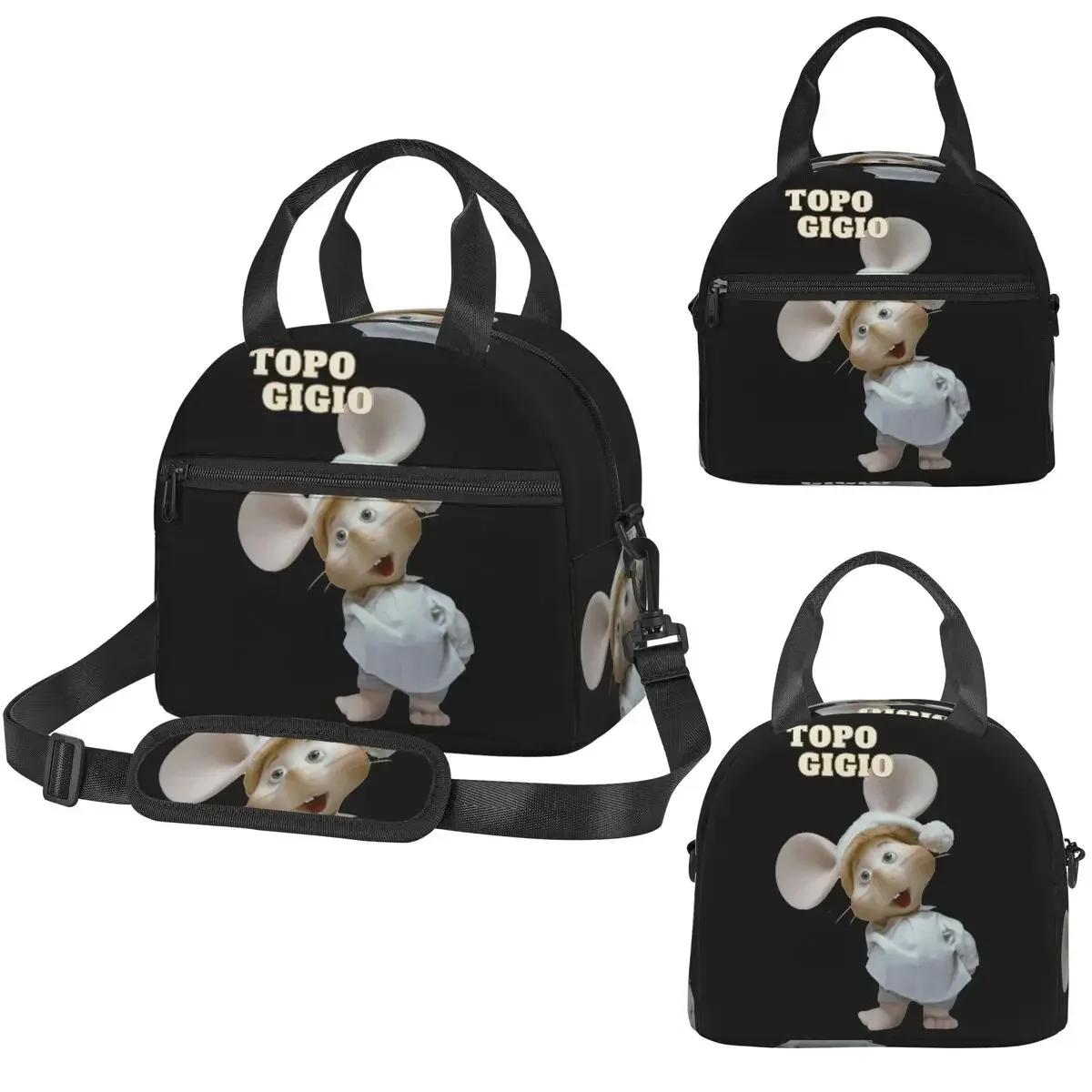Bolsa térmica para el almuerzo Topo Gigio para mujer, caja térmica para oficina, bolsa térmica portátil para el almuerzo