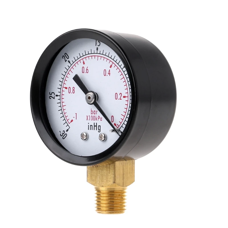 

Vacuum Manometer Dial NPT 30HG/0PS Portable Dual Scale Dial Gauge 1/4" Vacuum Pressure Meter 2" Digital Display Gauge