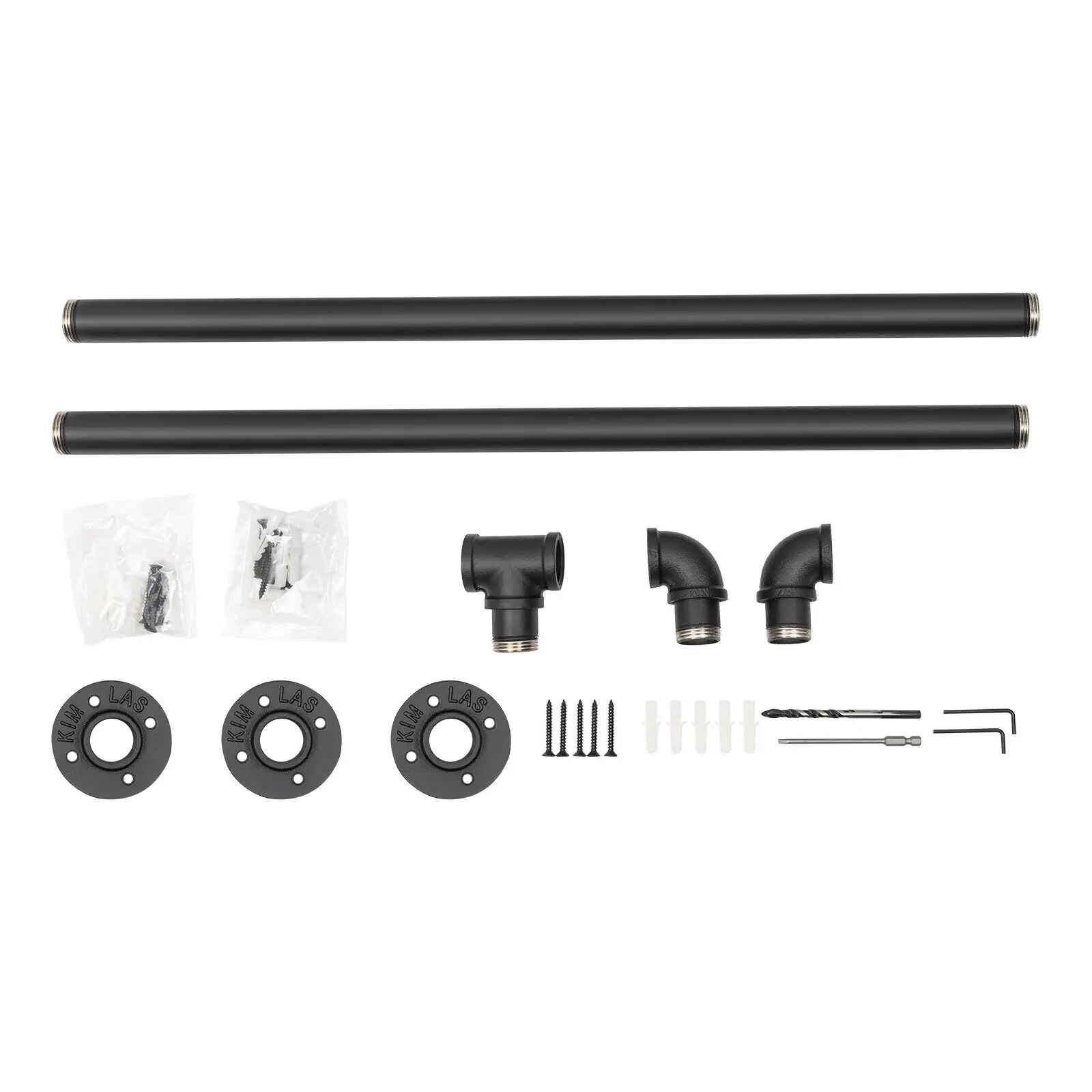 NEW 5ft Metal Staircase Handrail Modern Wall-mounted Loft Pipe Stair Handrail US