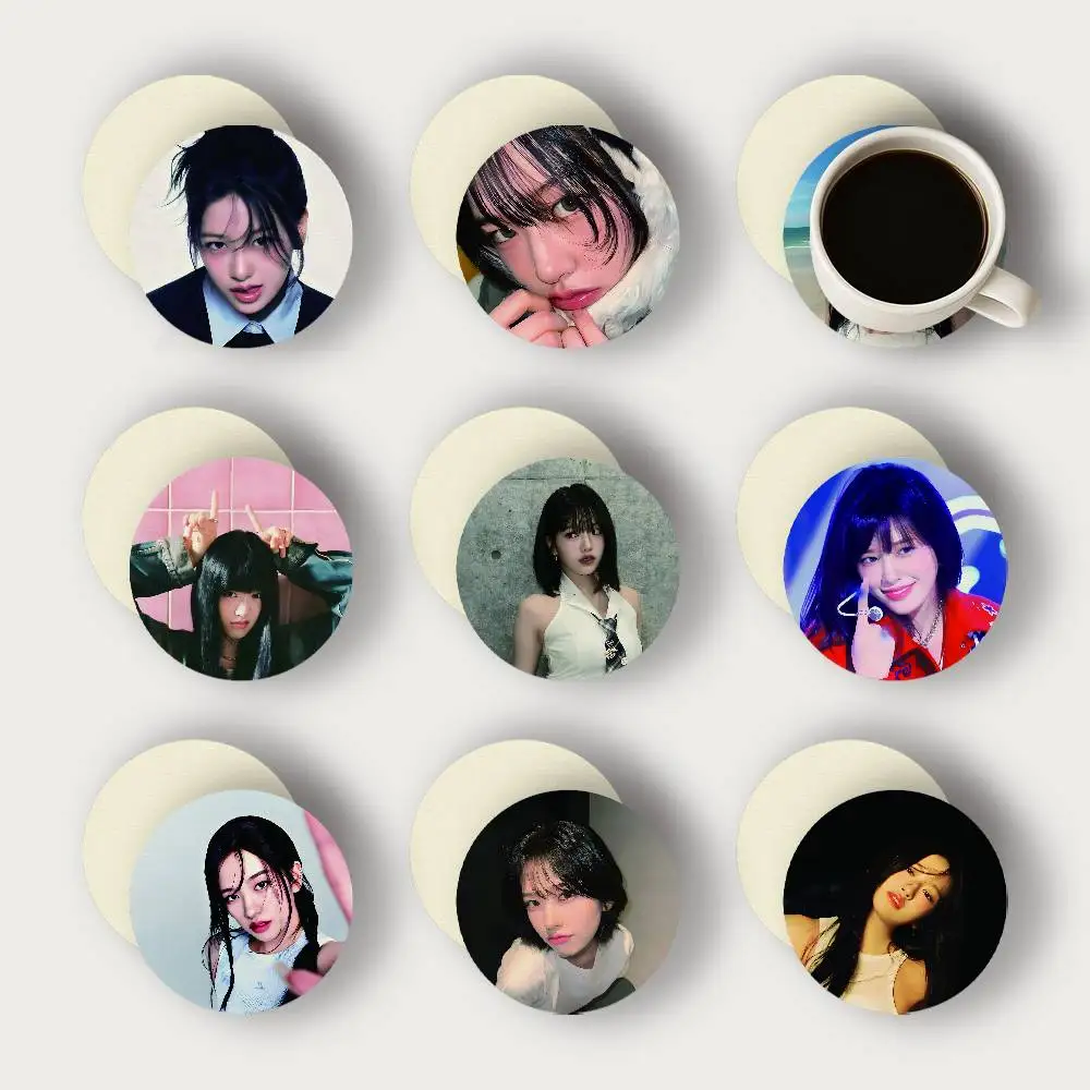 Singer Y-Yujin 2D Wooden Coasters Heat Resistant Non-Slip Holiday Birthday Gift Durable