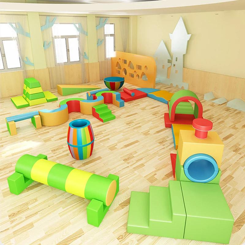 Moetry Indoor Toddler Gym Set Soft Playroom Play Equipment for Kids Foam Material for Preschool Nursery Kindergarten Hospitals