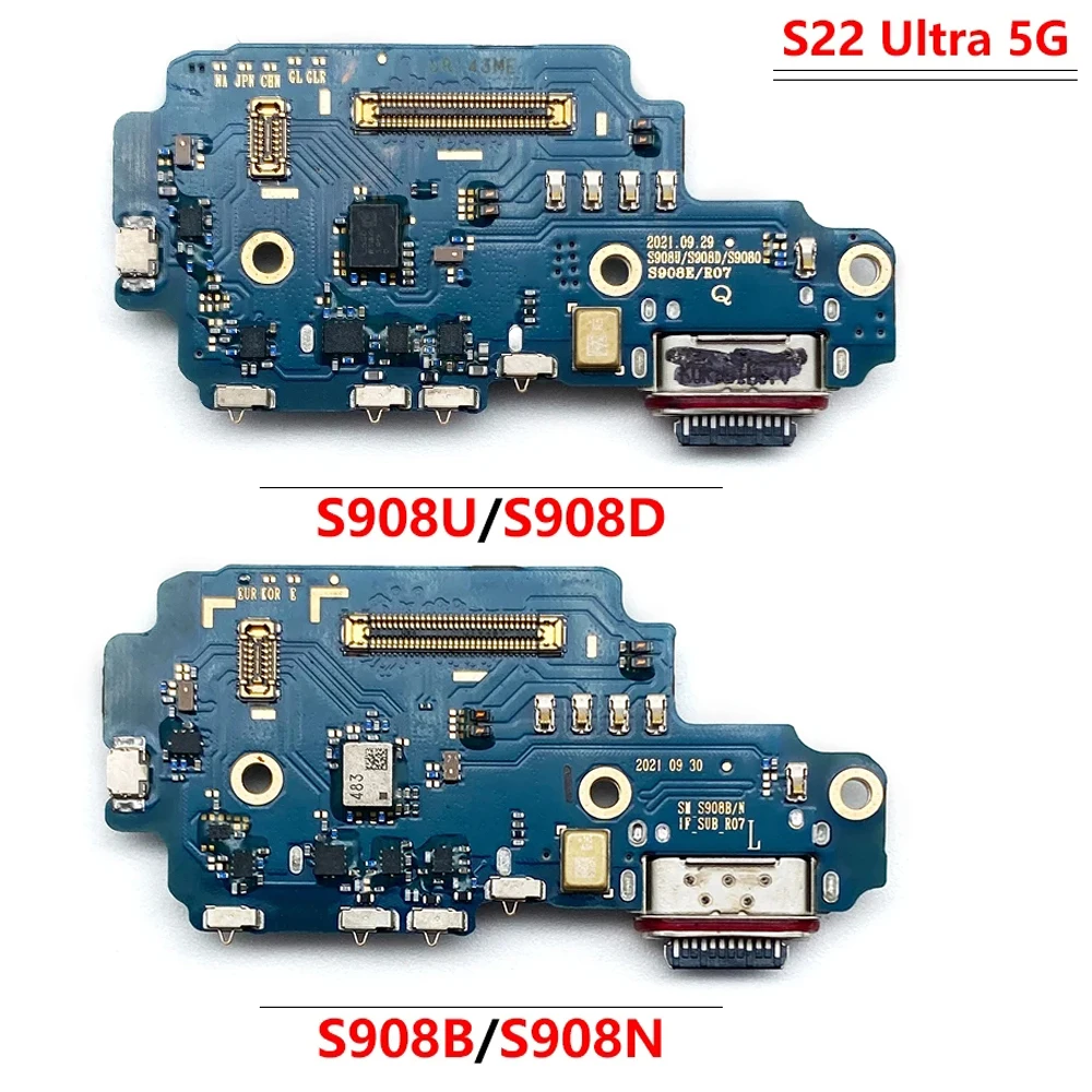 NEW Full Chip USB Port Connector Dock Charging Board Flex For Samsung S22 Plus S22 Ultra S908B S908U S901B S901U S906B S906U