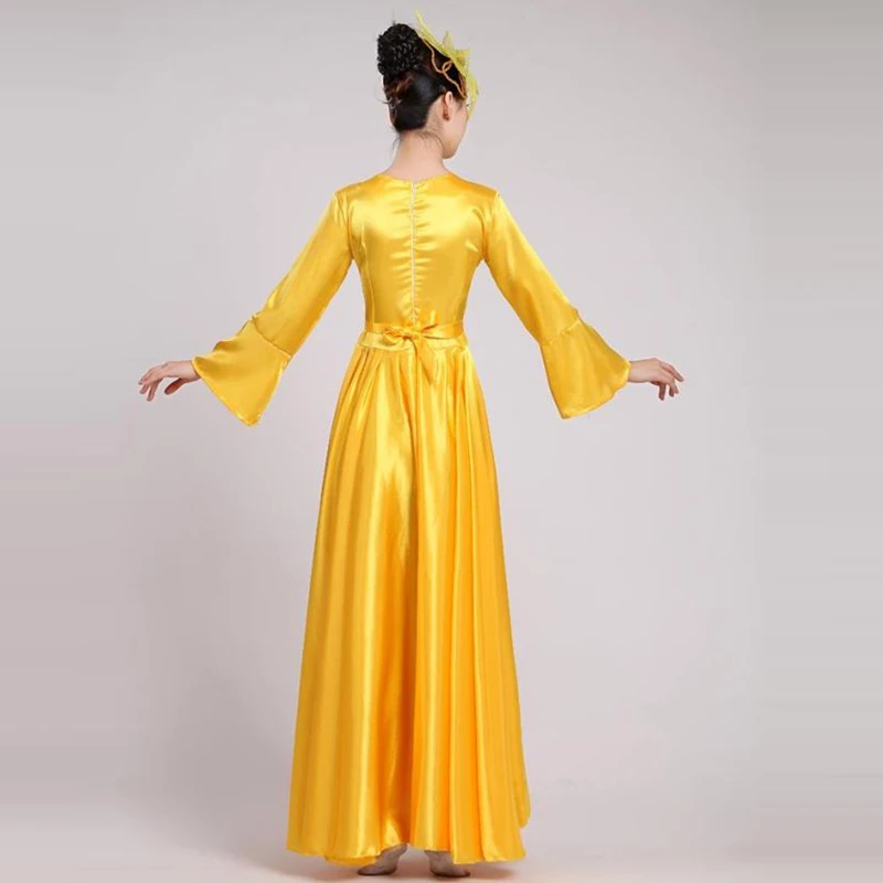 Vestido de baile flamenco para mujer, falda con vuelo grande estilo español, disfraz de escenario actuación con apertura de 180/360/540/720 grados