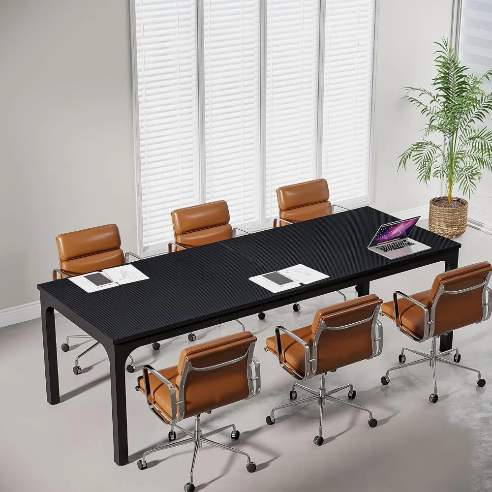 

6.5ft Conference Room Table, 78.74" W x 27.56" D Office Meeting Table, Modern Seminar Boardroom Desk