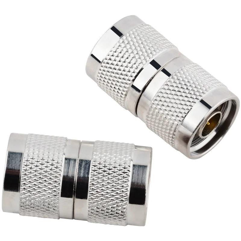 2 PCS N Type Connector Straight-through Connector N Male to N Male N-J Adapter For 50-12 Feeder